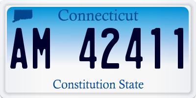 CT license plate AM42411