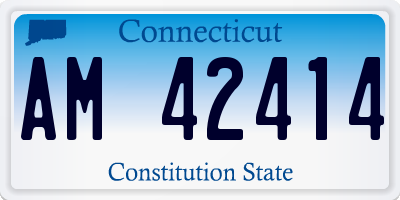 CT license plate AM42414