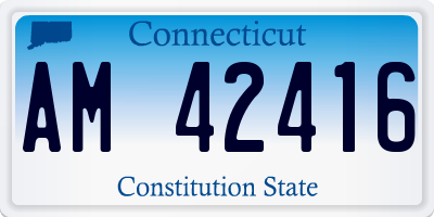 CT license plate AM42416