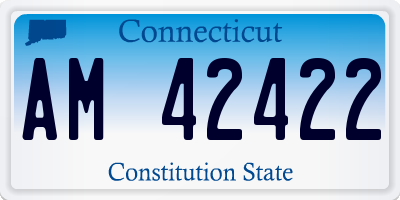 CT license plate AM42422