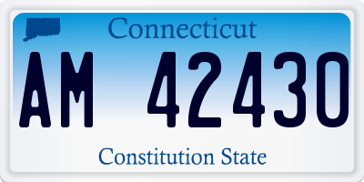 CT license plate AM42430