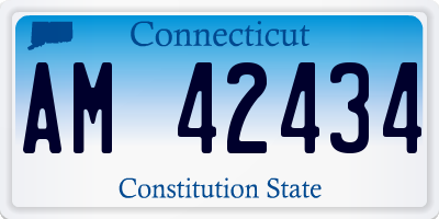 CT license plate AM42434