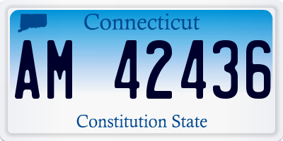 CT license plate AM42436