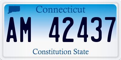CT license plate AM42437