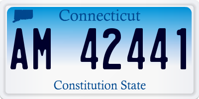 CT license plate AM42441