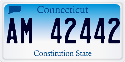 CT license plate AM42442