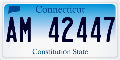 CT license plate AM42447