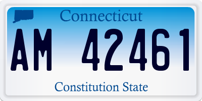 CT license plate AM42461
