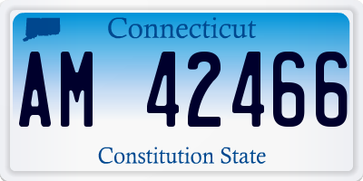 CT license plate AM42466
