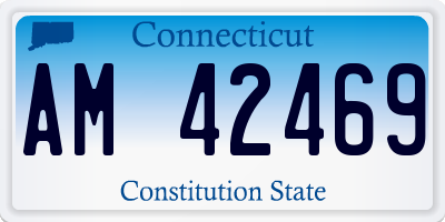 CT license plate AM42469