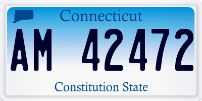 CT license plate AM42472