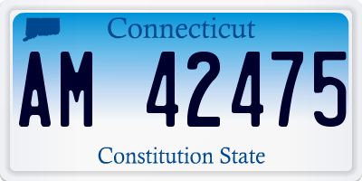 CT license plate AM42475