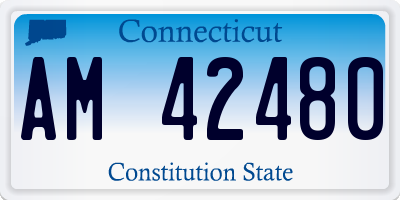 CT license plate AM42480
