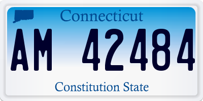 CT license plate AM42484