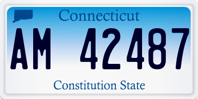 CT license plate AM42487