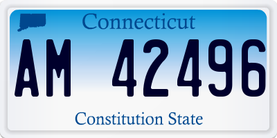 CT license plate AM42496