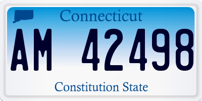 CT license plate AM42498
