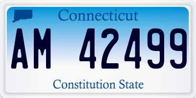 CT license plate AM42499