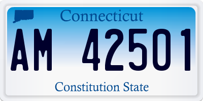 CT license plate AM42501