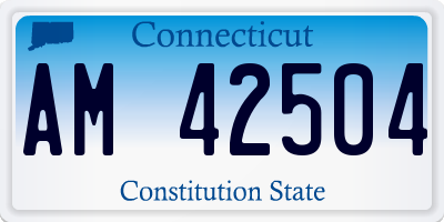 CT license plate AM42504