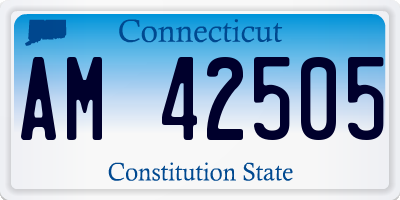 CT license plate AM42505