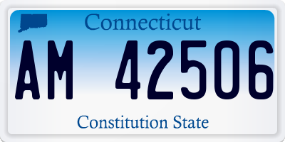 CT license plate AM42506