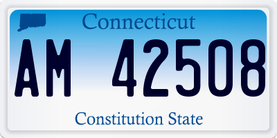 CT license plate AM42508
