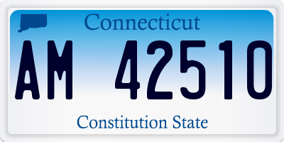 CT license plate AM42510
