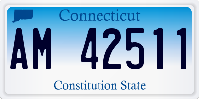 CT license plate AM42511