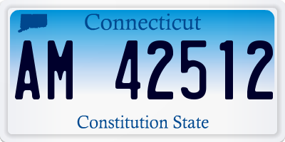 CT license plate AM42512