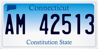 CT license plate AM42513