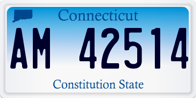 CT license plate AM42514