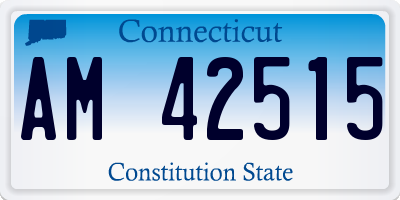 CT license plate AM42515