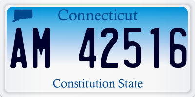 CT license plate AM42516