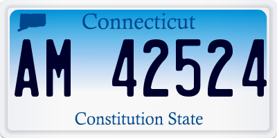 CT license plate AM42524