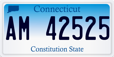 CT license plate AM42525