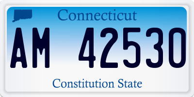 CT license plate AM42530