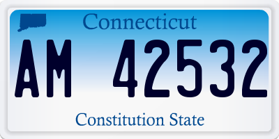 CT license plate AM42532