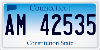 CT license plate AM42535