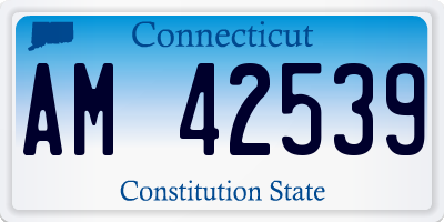 CT license plate AM42539