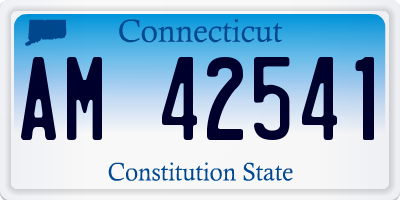 CT license plate AM42541