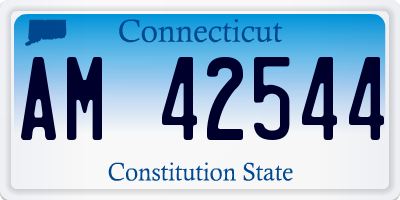 CT license plate AM42544
