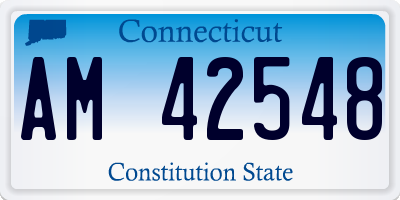 CT license plate AM42548