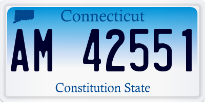 CT license plate AM42551