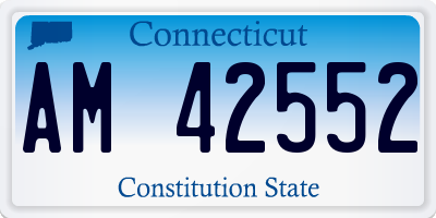 CT license plate AM42552