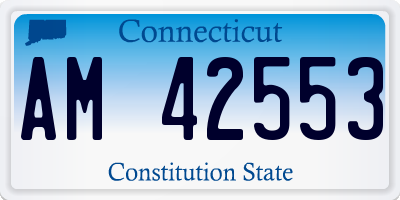 CT license plate AM42553