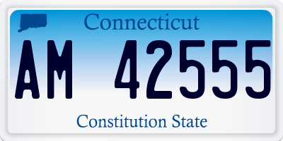 CT license plate AM42555