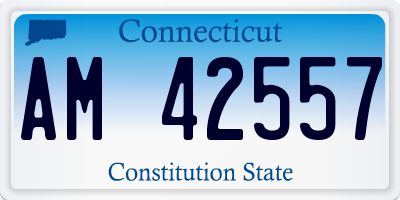 CT license plate AM42557