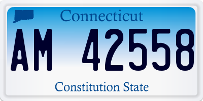 CT license plate AM42558