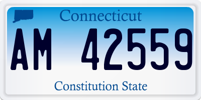 CT license plate AM42559